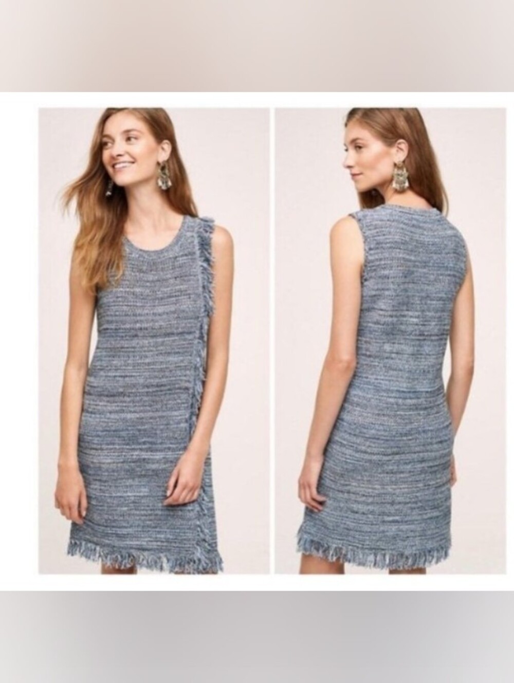 Holding Horses Anthropologie Woven Fringe Dress Women's Size Small
